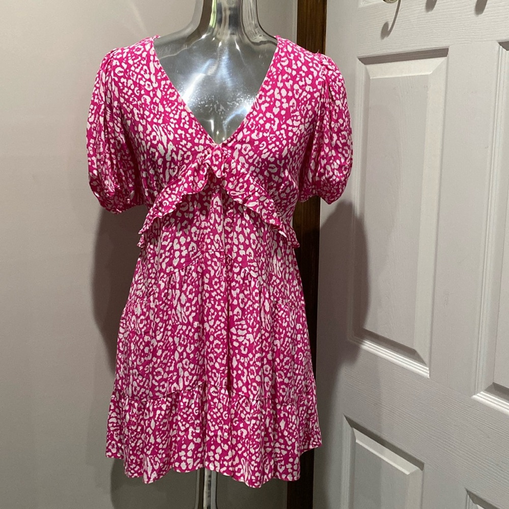 COPY - Zara - Pink & White Mink Dress - Picture 2 of 7